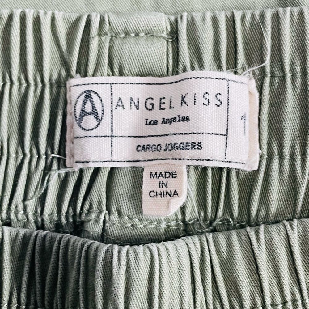 🟢Angel Kiss Cargo Joggers Olive Green Size 1 - Picture 7 of 8